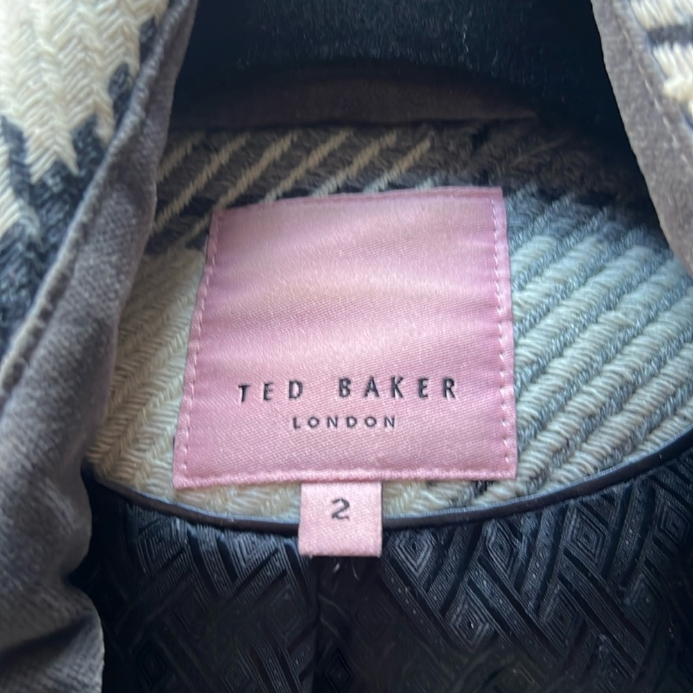 Ted Baker London houndstooth trench coat